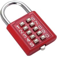 (Red)Combination lock 5 fixed lockers gym door lock mechanism