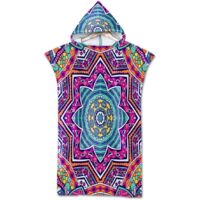 Poncho bohème 1 pièce, serviette de plage, peignoir de bain imprimé à capuche, style surf et sport