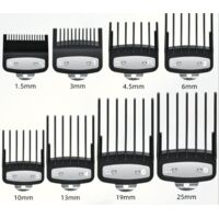 Peignes pour tondeuse à cheveux Wahl, peigne à clip en métal, 8 longueurs de coupe