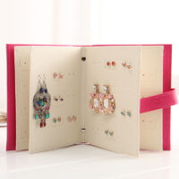 Boîte de rangement pour boucles d'oreilles - Rose rouge