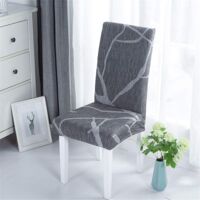 Housse de chaise de salle à manger patchwork imprimée, lavable et extensible