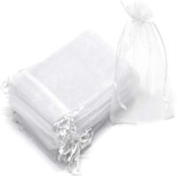 100 sachets en organza, pochettes cadeaux en organza, pochettes à bijoux, lavande