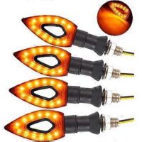 Lot de 4 clignotants universels pour moto, à LED rétro, avec flèche lumineuse transformable 12V.