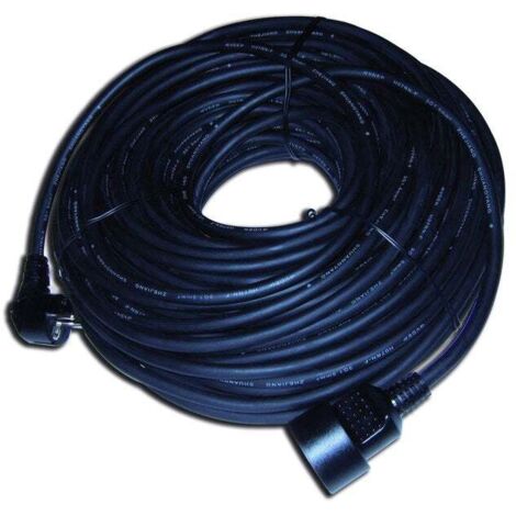 Electraline – Rallonge électrique de chantier 40 m – 1 prise 16 A – Câble 3G1.5 mm² pour chantiers humides – Puissance 3200 W – IP44