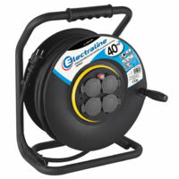 Rallonge Prolongateur électrique IP44 Profesionnelle 40M avec enrouleur Noir, Section 3G2,5 mm