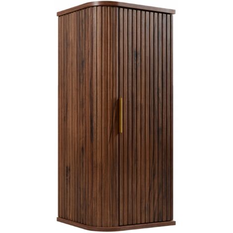 Waschtischunterschrank - Säule 79 cm - Eiche Haselnuss - Elegantes Design - Praktisch und Modern
