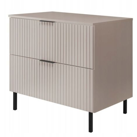 Waschtischunterschrank FLOW 80 cm - Farbe Kashmir - Modernes Design - Praktische Regale