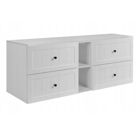 Waschtischunterschrank Gusto - 140 cm - Weiß - Elegantes Design - Optimale Funktionalität (1/5)