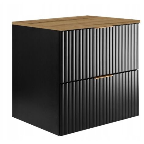 Waschtischunterschrank 60 cm - Schwarz - Modernes Design - Soft Close und hochwertige Materialien (1/5)