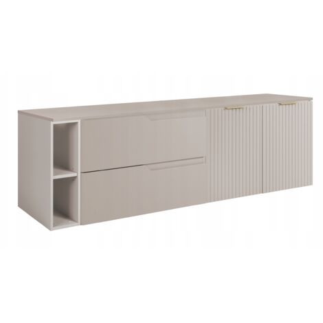 Waschtischunterschrank - 160 cm - Farbe Kashmir - Modernes Design - Optimale Funktionalität