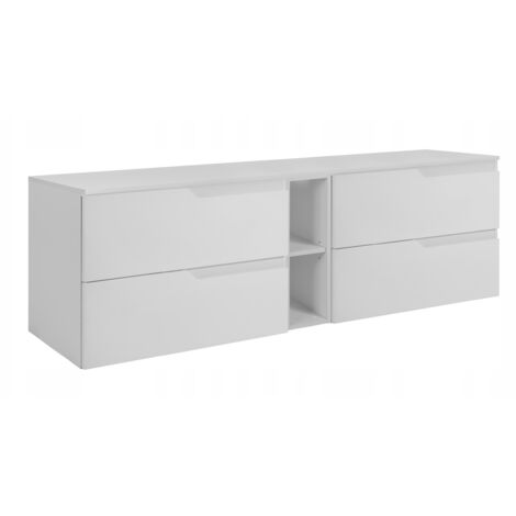 Waschtischunterschrank 140 cm - Weiß - Modernes Design - Hochwertige Materialien