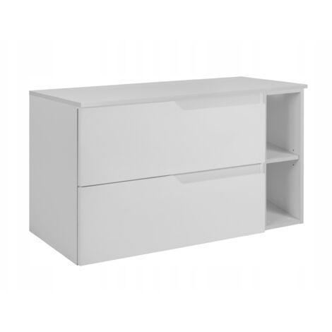 Waschtischunterschrank - 100 cm - Weiß - Modernes Design - Mit Soft Close System
