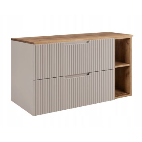 VENA Waschtischunterschrank - 100 cm - Kaschmir und Craft Oak - Modernes und praktisches Design