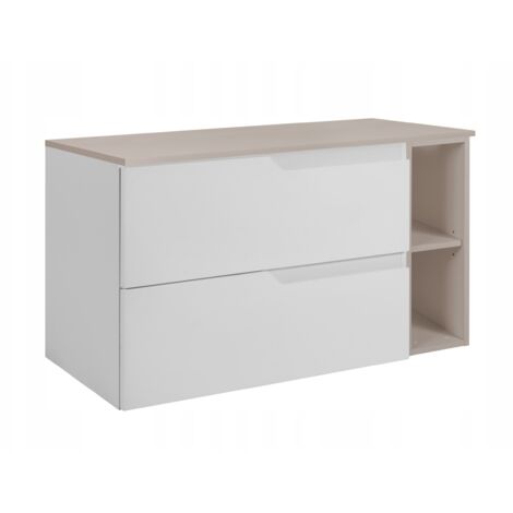 Waschtischunterschrank 80 cm - Kashmir Weiß - Modernes Design - Praktisch und elegant