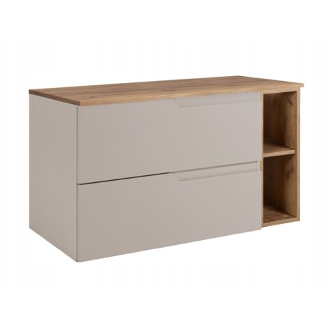 Hängende Waschtischunterschrank - 100 cm - Kashmir Farbe - Modernes Design - Mit Soft Close Schubladen