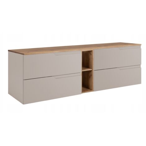 Waschtischunterschrank 180 cm - Kashmir - Modernes Design - 4 praktische Schubladen