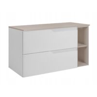 Waschtischunterschrank - 100 cm - Kashmir Weiß - Modernes Design - Geräumige Schubladen
