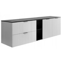 Badezimmer-Set - 160 cm - Schwarz - Modernes Design - Soft Close und Praktisch