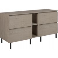 Einzelne Waschtischunterschrank - 140 cm - Dunkle Eiche - Modernes Design - Funktional und elegant