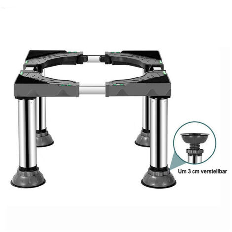 Washing machine pedestal, pedestal for washer and dryer with anti-vibration feet, high load capacity, non-slip and practical