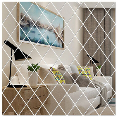 Set of 17 Acrylic Mirror Wall Stickers, Flexible Self-Adhesive Sheets, Easy to Clean, Perfect for Smooth Walls, Modern Home Decoration for Living Room and Bathroom (1/5)