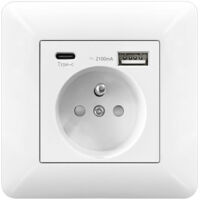 USB C Wall Socket 16A – Flush Mount Electrical Outlet Fast Charging Home Office