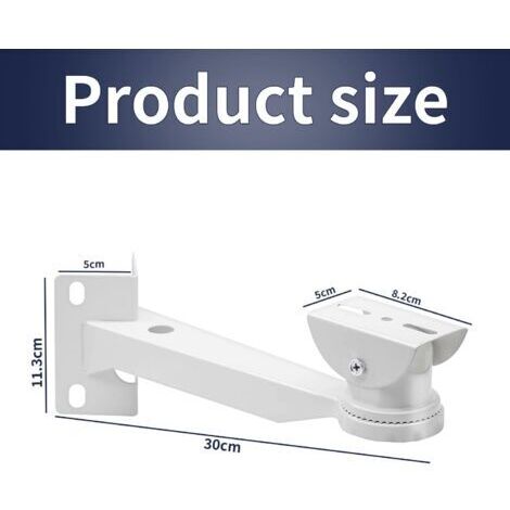 Winkelkamerahalterung für den Außenbereich, robuste Metallhalterung mit 2 vertikalen Schlaufen, Mastmontage für Sicherheitskameras, Videoüberwachungskameras, Solarmodule (1/4)