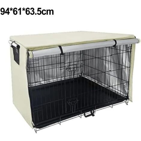 Atmungsaktive Hundeboxabdeckung zur Reduzierung von Bellen und Angstzuständen (94 x 61 x 63,5 cm).