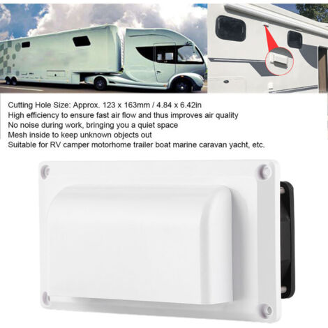 Eosnow 12V 25W Seitenlüfter zur Luftabsaugung, für Wohnmobile, Wohnwagen, Campervans, Anhänger, Boote und Yachten