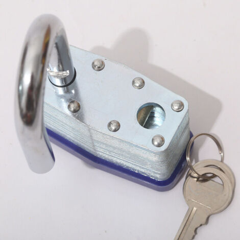 Robustes, gewalztes Stahl-Vorhängeschloss mit 2 Schlüsseln (4er-Set) – 6 mm Bügel – 6,5 x 4,3 x 2,5 cm – Wetterfestes Vorhängeschloss für den Innen- und Außenbereich, geeignet für Garagen und Spinde (1/3)