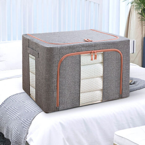 Faltbare Aufbewahrungstasche für Kleidung, Aufbewahrungsbox für Kleidung, Bettdecke, Decke, Kissen, Spielzeug, Jacke, Kleidung 24L (1/3)