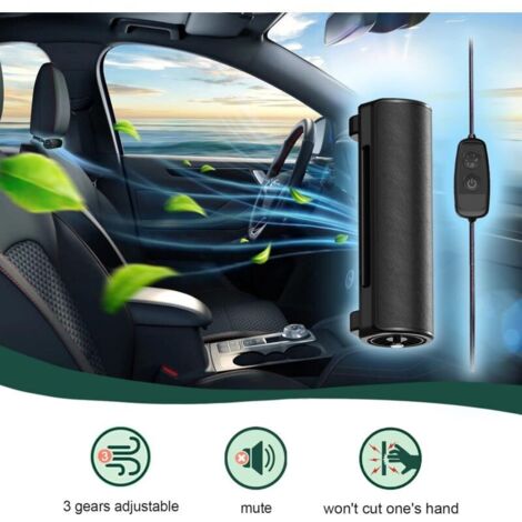 (Schwarz) Verbesserter Autositzlüfter, Hochtemperatur-einstellbarer USB-Autositzlüfter für alle LKW- und Bürositze