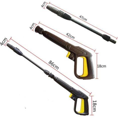 Pistola a grilletto ad alta pressione e 2 lance a getto, 150 bar 2200 PSI. Ricambi per Karcher K2 K3 K4 K5 K6 K7