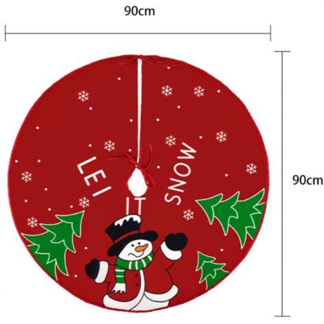 Gonna per albero di Natale, diametro 90 cm, decorazione per la casa, accessori per feste di Natale (Stile 2)