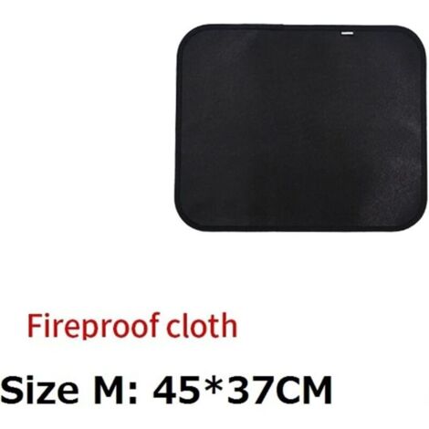 Tappetino protettivo per camino, tappetino ignifugo per barbecue, tappetino protettivo per braciere, protezione per pavimento resistente al calore, per barbecue all'aperto, giardino, patio, 45x37 cm. (1/3)