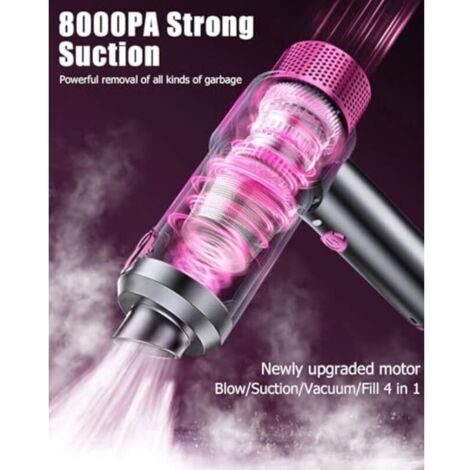 10 pezzi Potente aspirapolvere portatile per auto, aspirapolvere per auto potente 4 in 1, aspirapolvere potente da 5000 mAh, aspirapolvere da tavolo con filtro HEPA, mini aspirapolvere per auto per an