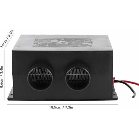 SJLERST Riscaldatore per auto 12V 600W ABS 2 fori Portatile Inverno Riscaldamento rapido Scaldavivande Sbrinamento Silenzioso