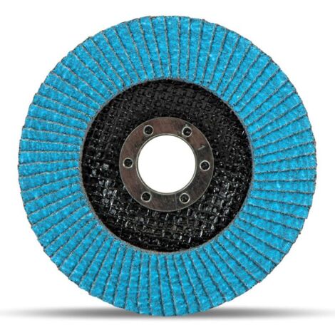 Confezione da 10 dischi lamellari di alta qualità, diametro 125 mm, grana 80, per levigatura e lucidatura di metallo, acciaio e legno, rivestiti in corindone di zirconio, dischi abrasivi (1/3)