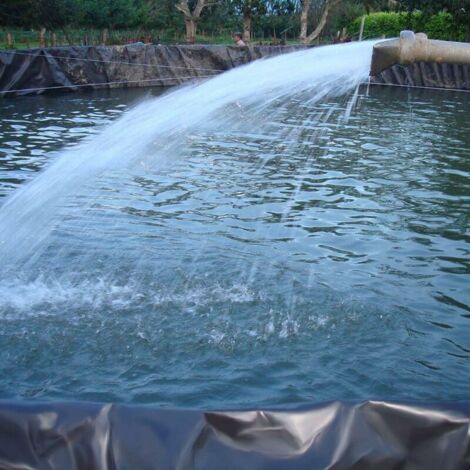 Telo in gomma HDPE per laghetti di piccole dimensioni, vasche per pesci e fontane da giardino. Nero, 3 x 3 m