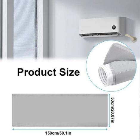Copertura isolante per tubo flessibile per condizionatore portatile, kit di ventilazione per porta scorrevole, diametro 12-15 cm, tubo di scarico per parti e accessori del condizionatore. (1/3)