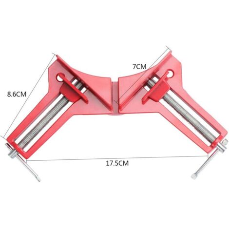 Set di 4 morsetti angolari CSPARCV per la lavorazione del legno, morsetto ad angolo retto a 90 gradi, morsa regolabile per legno per cornici, acquari e fissaggio di mobili ad angolo retto. (1/3)