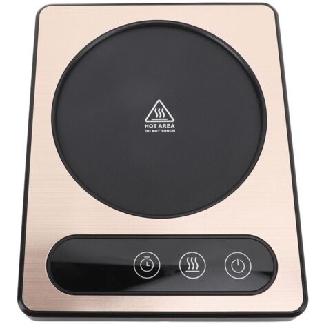 Scaldatazze Eosnow da 36 W, con comandi touch, timer fino a 12 ore, ideale per bevande come latte, tè e cioccolata calda, colore oro, spina europea, 220 V.