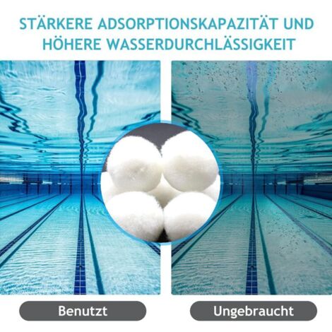 Sfere filtranti per piscina da 1000 g - Equivalenti a un filtro a sabbia da 36 kg, sfere filtranti riutilizzabili, adatte a sistemi di filtrazione per piscine. (1/3)