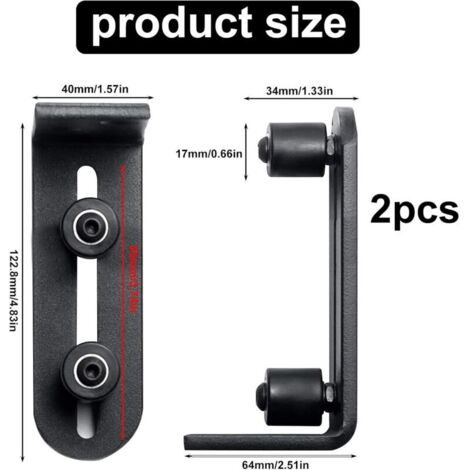 Sistema per porte scorrevoli in 2 pezzi: binario di scorrimento, guida a pavimento, porta scorrevole: sistema per porte scorrevoli 8 in 1, guida a pavimento, guida per porte scorrevoli, guida a pavime (1/3)