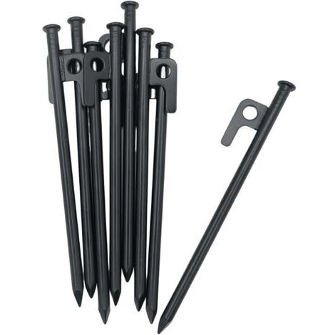 8 pezzi di ancoraggi per terreni duri, ganci in acciaio per pavimenti duri, picchetti per tenda resistenti, paletti per bordure da giardino, per tende fisse, accessori da campeggio, ancoraggi da giard