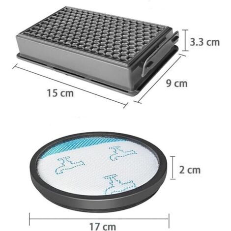 set di filtri RO4825, filtri di ricambio per aspirapolvere Rowenta Compact Power XXL RO4811EA RO4823EA RO4825EA RO4826EA RO4853EA RO4855EA RO4859EA RO4871EA RO4881EA, pezzi di ricambio ZR780000