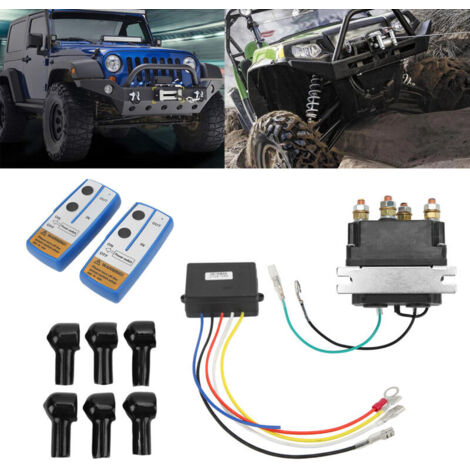 Relè per verricello elettrico professionale Eosnow, superficie verniciata a polvere nera, 12 V CC 250 A per ATV e UTV da 2000 a 5000 libbre.