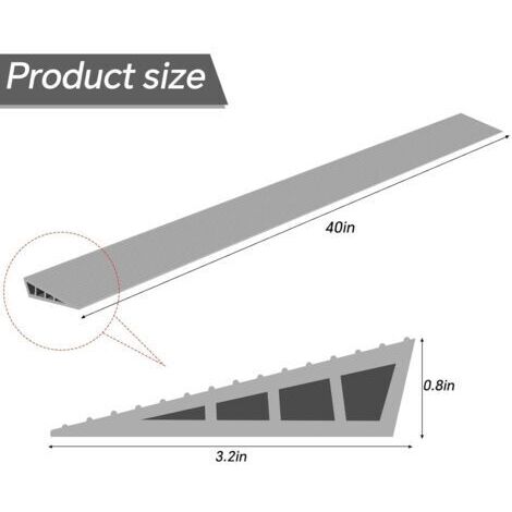Rampa di soglia da 100 cm, profilo di transizione per pavimenti, profilo di copertura per fessure in vinile impermeabile, adatto per pavimenti in legno e piastrelle.