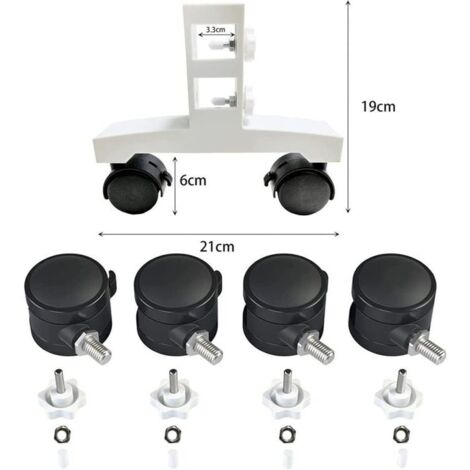 Set di 2 piedini universali per radiatori a infrarossi, piedini di supporto adatti per pannelli riscaldanti, supporto regolabile con ruote, compatibile con modelli con telaio