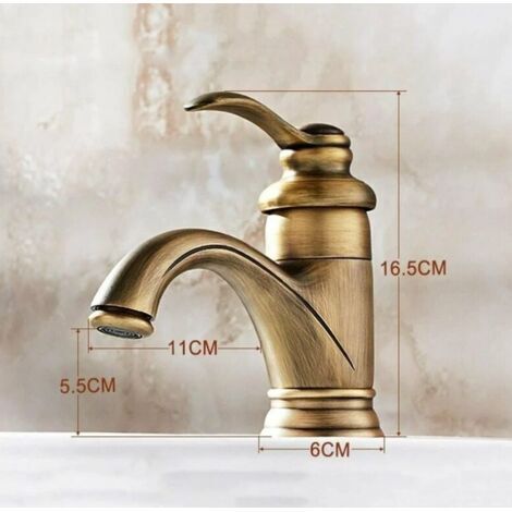 BATHLAVISH Rubinetto per lavabo da bagno in nichel spazzolato a cascata con foro singolo, finitura a 1 maniglia, miscelatore moderno per lavabo con scarico pop-up con troppopieno senza piombo
